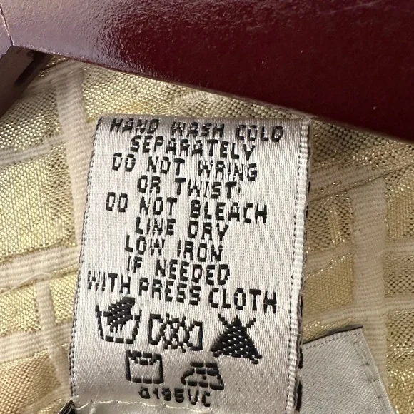 🧥 Victor Costa Metallic Gold Textured Belted Coat – Size 12 - Picture 11 of 12